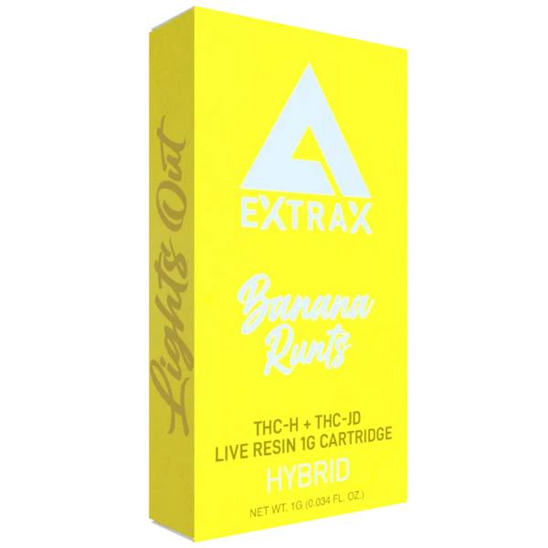 Delta Extrax Lights Out Cartridge 1 Gram: Banana Runtz (Hybrid)