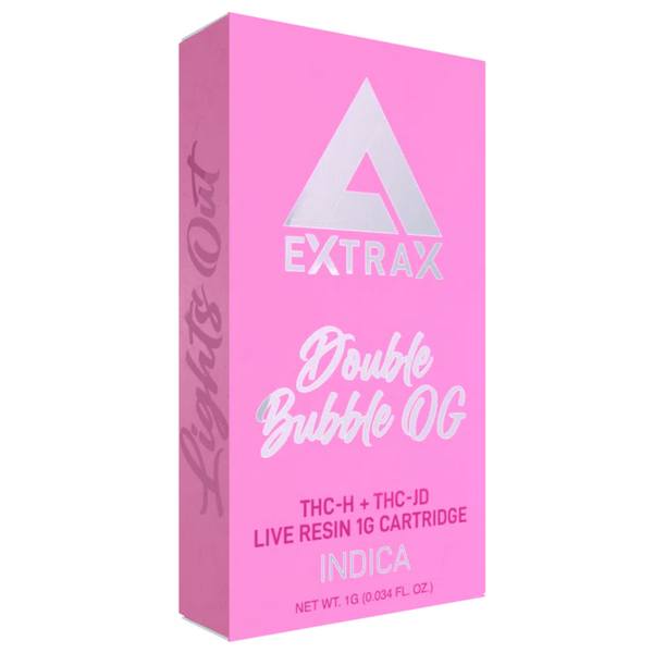 Delta Extrax Lights Out Cartridge 1G: Double Bubble OG (Indica)