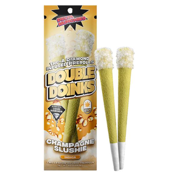 Delta Munchies Double Doinks THC-A Pre Rolls 3G | 2pk: Champagne Slushie (Indica)