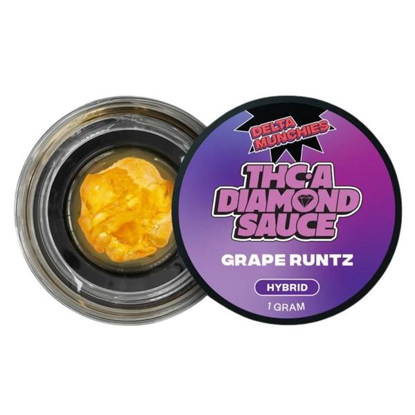 Delta Munchies THC-A Diamond Sauce 1 Gram: Grape Runtz (Hybrid)