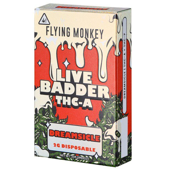 Flying Monkey Live Badder THC-A Disposable 2G: Dreamsicle