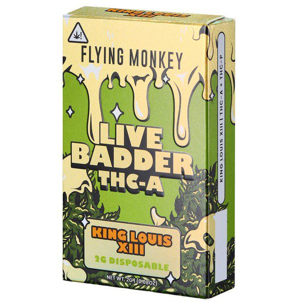 Flying Monkey Live Badder THC-A Disposable 2G: King Louis XIII