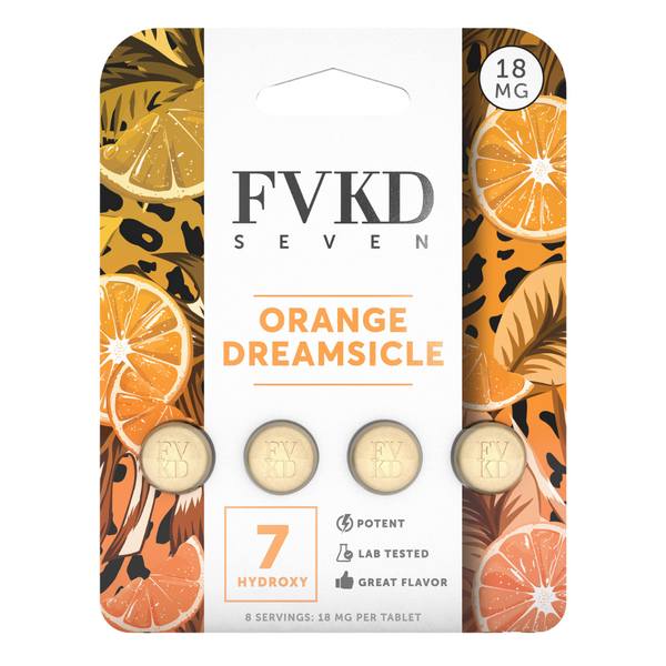 FVKD 7-OH Tablets 72mg | 4ct: Orange Dreamsicle