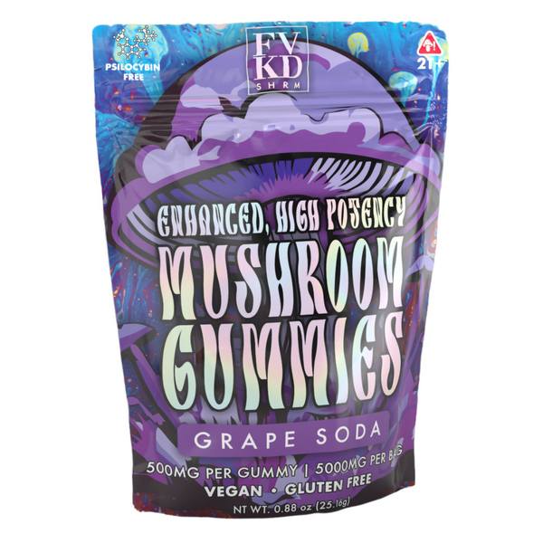 FVKD High Potency Mushroom Gummies 5000mg: Grape Soda