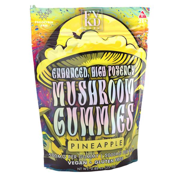 FVKD High Potency Mushroom Gummies 5000mg: Pineapple