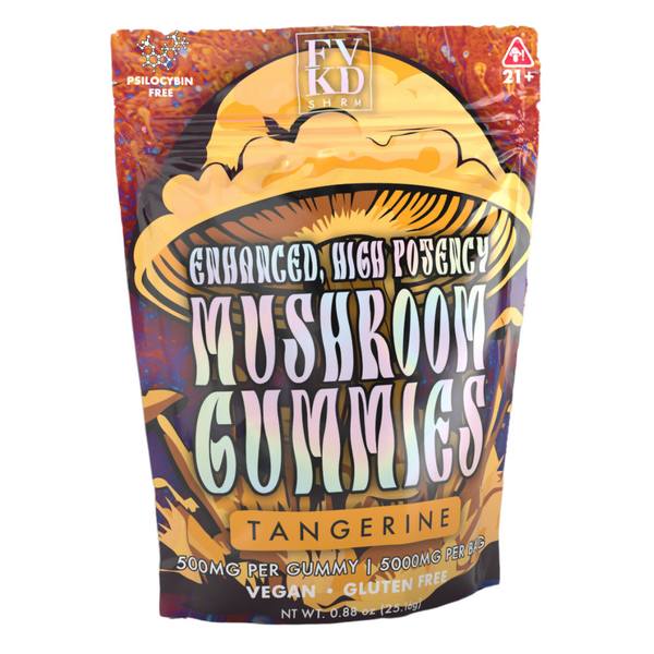 FVKD High Potency Mushroom Gummies 5000mg: Tangerine