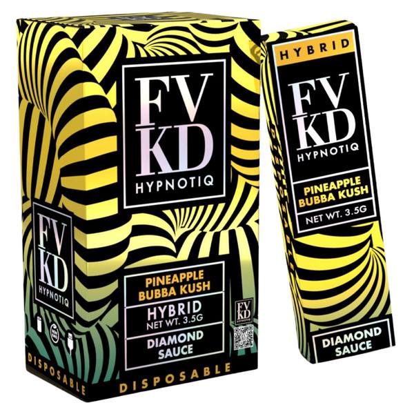 FVKD Hypnotiq Diamond Sauce Disposable 3.5G: Pineapple Bubba Kush (Hybrid)