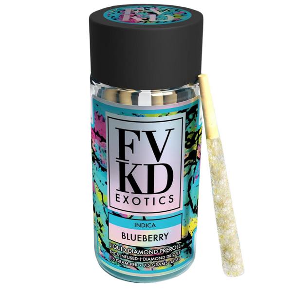 FVKD Liquid Diamond Pre Rolls 7.5G | 5ct: Blueberry (Indica)