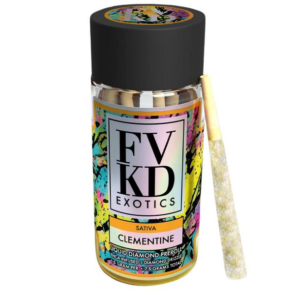 FVKD Liquid Diamond Pre Rolls 7.5G | 5ct: Clementine (Sativa)