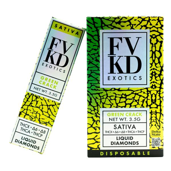 FVKD Liquid Diamonds Disposable 3.5G: Green Crack (Sativa)