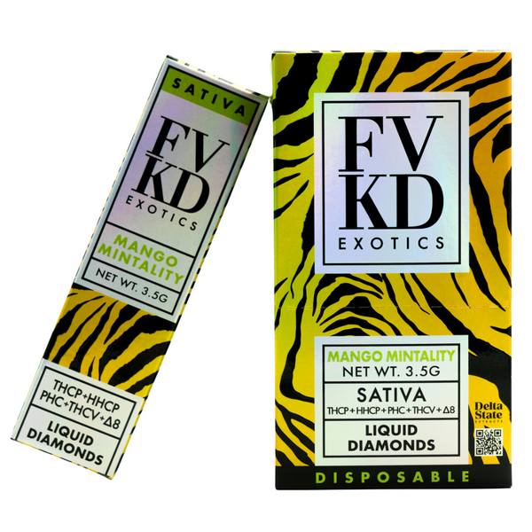 FVKD Liquid Diamonds Disposable 3.5G: Mango Mintality (Sativa)