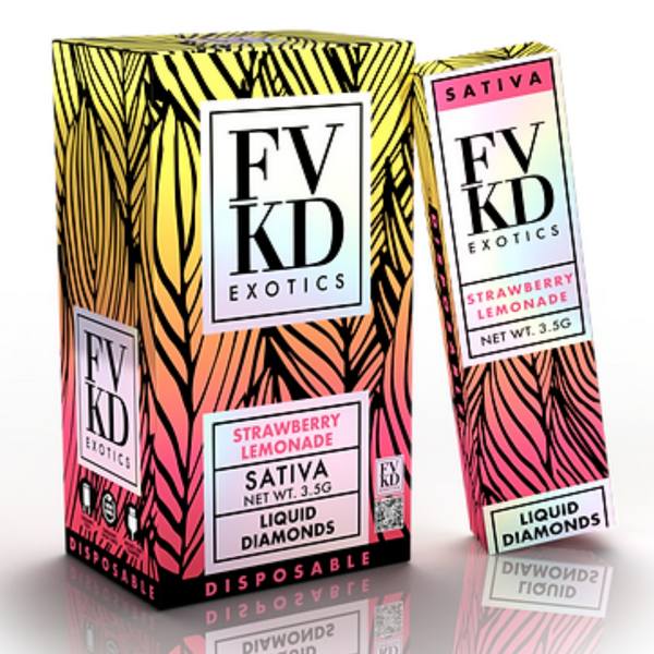 FVKD Liquid Diamonds Disposable 3.5G: Strawberry Lemonade (Sativa)