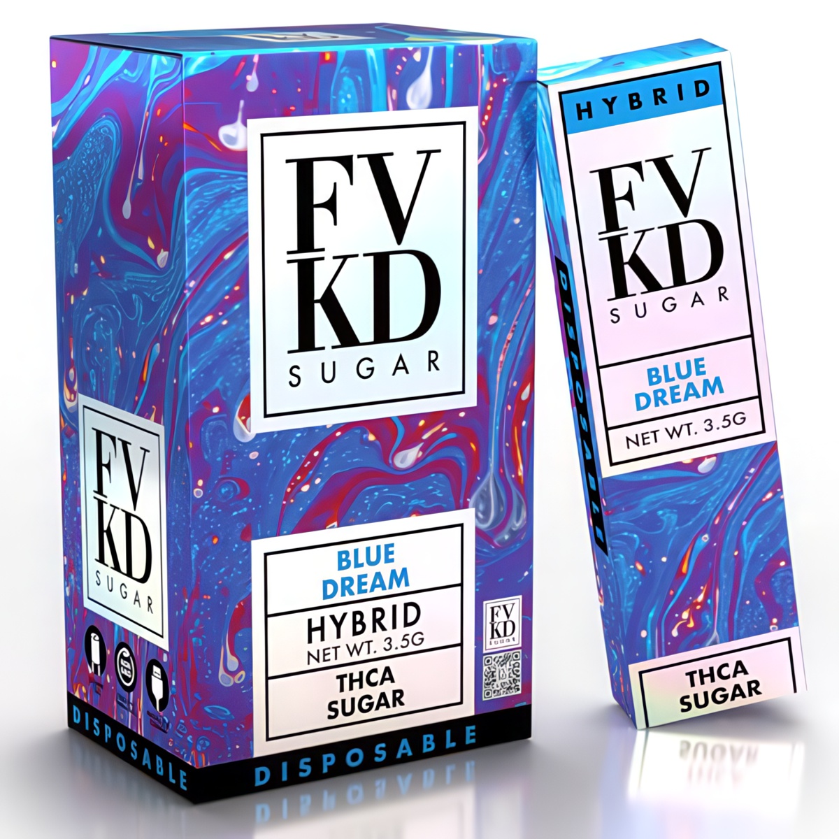 FVKD Sugar THC-A Disposable 3.5G: Blue Dream (Hybrid)