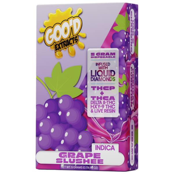 Goo'd Extracts Liquid Diamonds Disposable 5G: Grape Slushee (Indica)