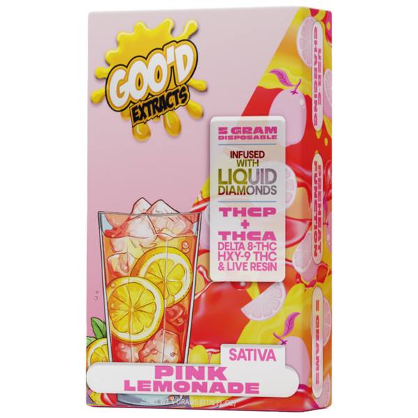 Goo'd Extracts Liquid Diamonds Disposable 5G: Pink Lemonade (Sativa)