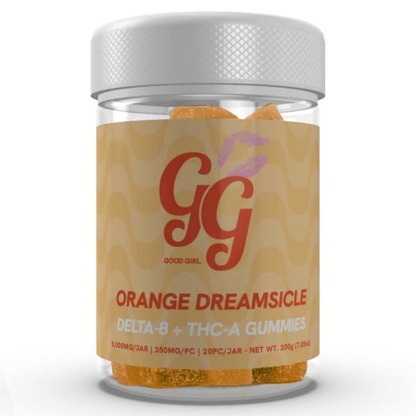 Good Girl D8 THC-A Gummies 5000mg: Orange Dreamsicle