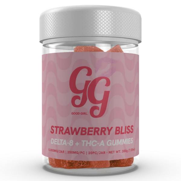 Good Girl D8 THC-A Gummies 5000mg: Strawberry Bliss