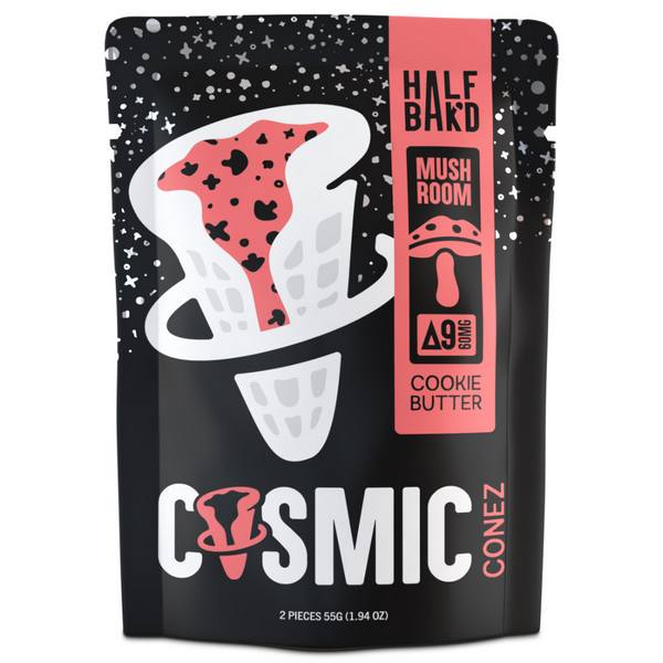 Half Bak'd Mushroom Cosmic Conez | 2ct: Cookie Butter