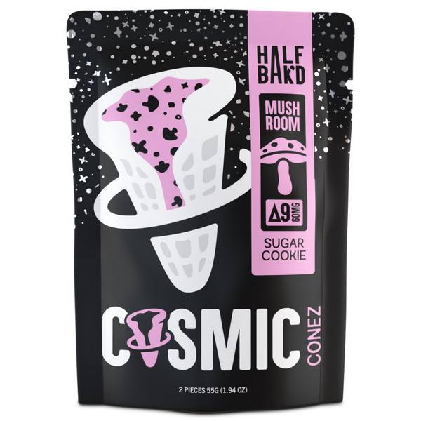 Half Bak'd Mushroom Cosmic Conez | 2ct: Sugar Cookie