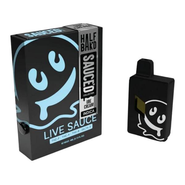 Half Bak'd Live Resin SAUCE'D Disposable 4G: Ube Cream (Indica)