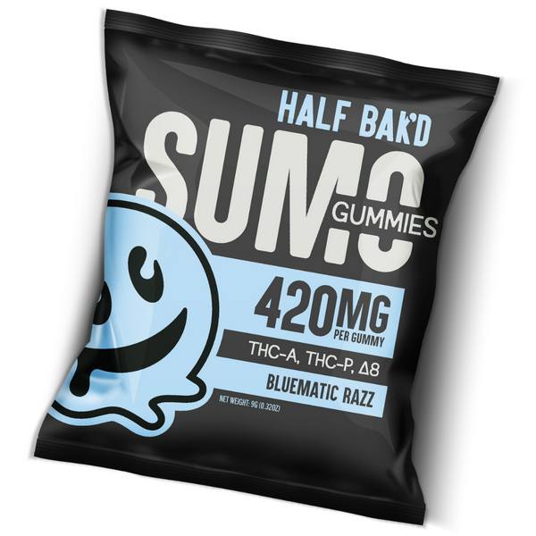 Half Bak'd Sumo Gummies 420mg | 2pk: Bluematic Razz