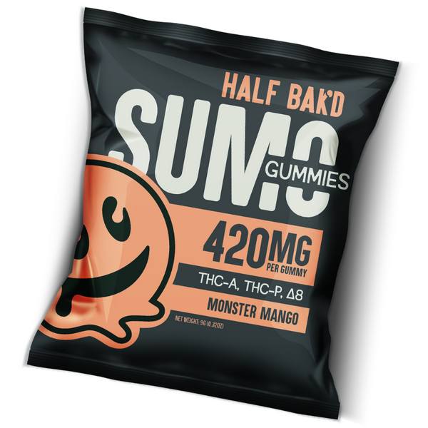 Half Bak'd Sumo Gummies 420mg | 2pk: Monster Mango