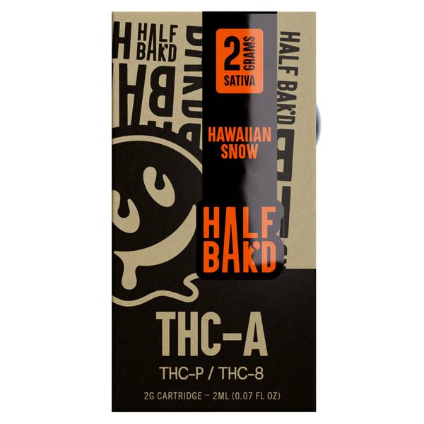 Half Bak'd THC-A Cartridge 2G: Hawaiian Snow (Sativa)