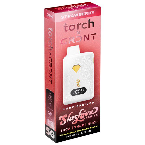 Torch x GRDNT Slushiez Series Disposable 5G Strain: Strawberry (Sativa)