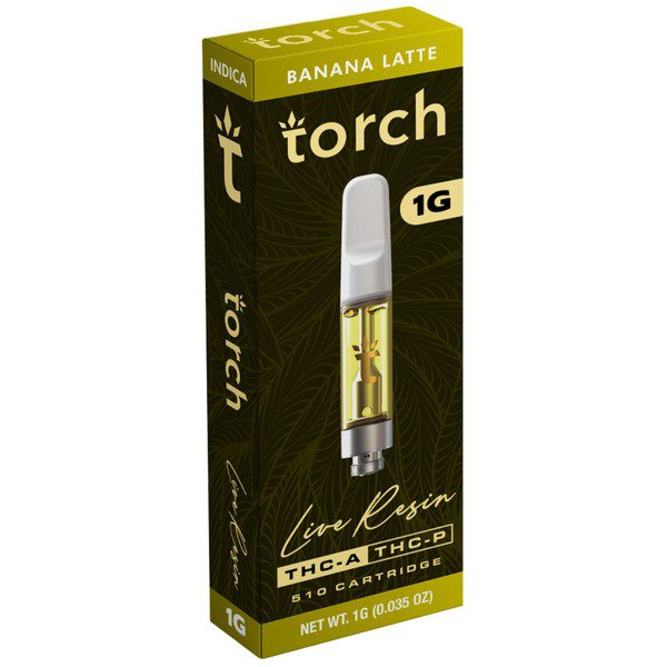 Torch Live Resin Cartridge 1G Strain: Banana Latte (Indica)