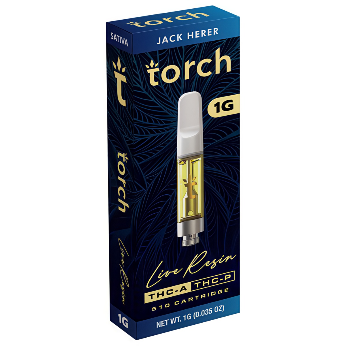Torch Live Resin Cartridge 1G Strain: Jack Herer (Sativa)