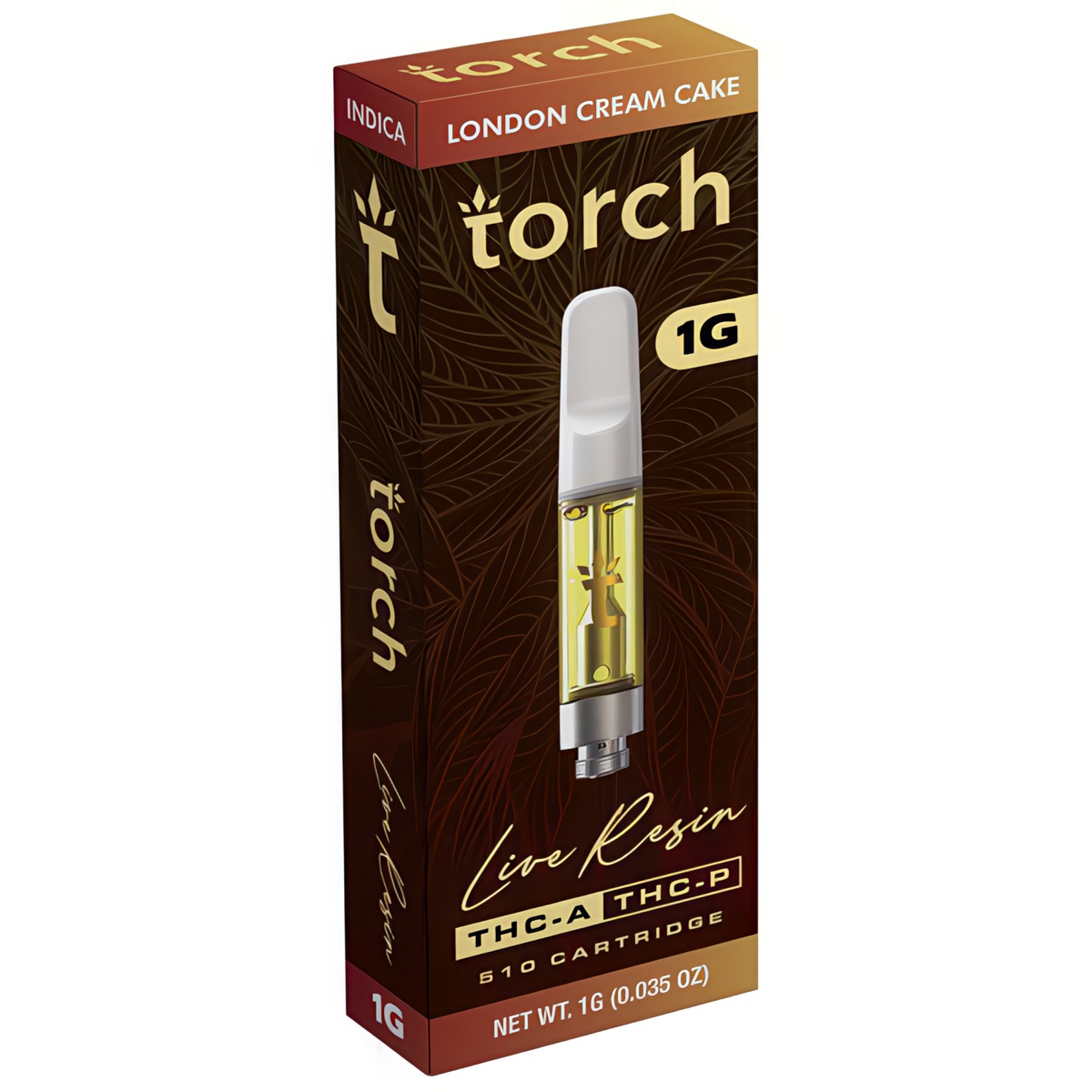 Torch Live Resin Cartridge 1G Strain: London Cream Cake (Indica)