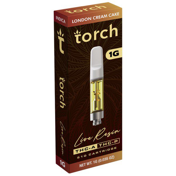 Torch Live Resin Cartridge 1G Strain: London Cream Cake (Indica)