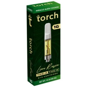 Torch Live Resin Cartridge 1G Strain: Miracle Alien Cookies (Hybrid)