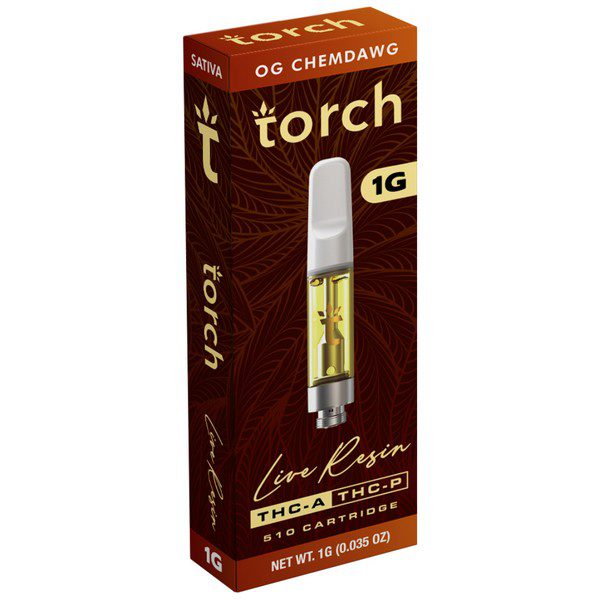 Torch Live Resin Cartridge 1G Strain: OG Chemdawg (Sativa)