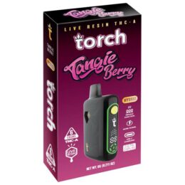 Torch Live Resin THC-A Disposable 6G Strain: Tangie Berry (Hybrid)