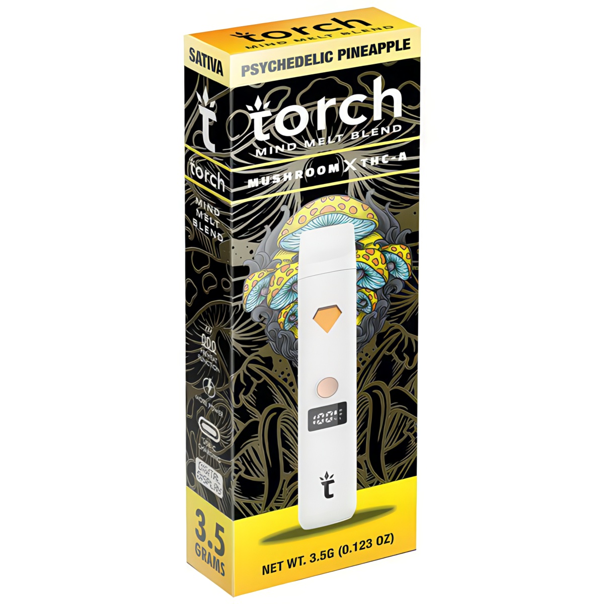 Torch Mind Melt Disposable 3.5G | 2.0 strain: Psychedelic Pineapple (Sativa)