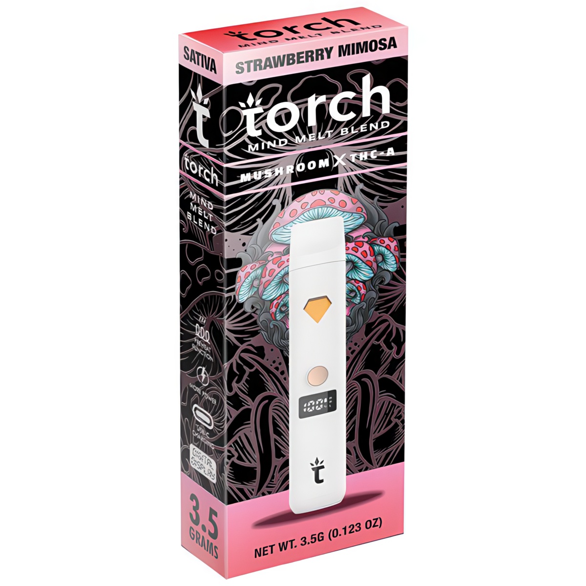 Torch Mind Melt Disposable 3.5G | 2.0 strain: Strawberry Mimosa (Sativa)