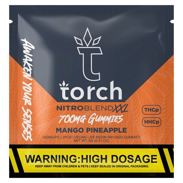 Torch Nitro Blend XXL Gummies 700mg | 2ct flavor: Mango Pineapple