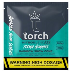Torch Nitro Blend XXL Gummies 700mg | 2ct flavor: Rainbow Snow Cone