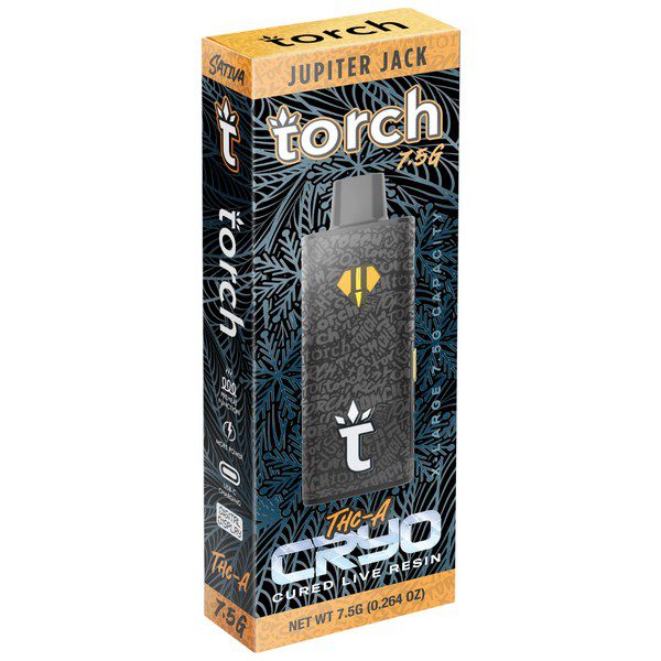 Torch THC-A Cryo Live Resin Disposable 7.5G Strain: Jupiter Jack (Sativa)