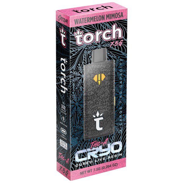 Torch THC-A Cryo Live Resin Disposable 7.5G Strain: Watermelon Mimosa (Sativa)