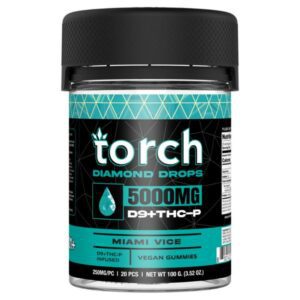 Torch THC-P Diamond Drops Gummies 5000mg flavor: Miami Vice
