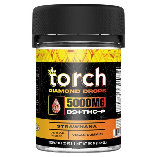 Torch THC-P Diamond Drops Gummies 5000mg flavor: Strawnana