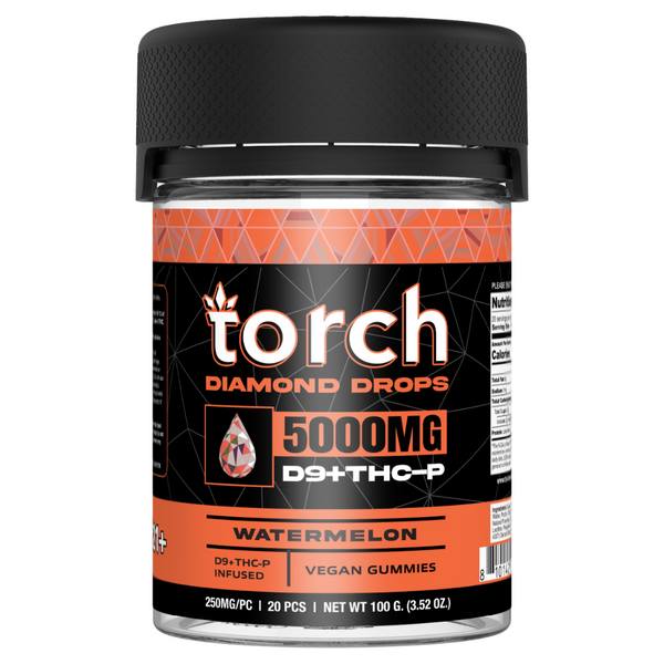 Torch THC-P Diamond Drops Gummies 5000mg flavor: Watermelon