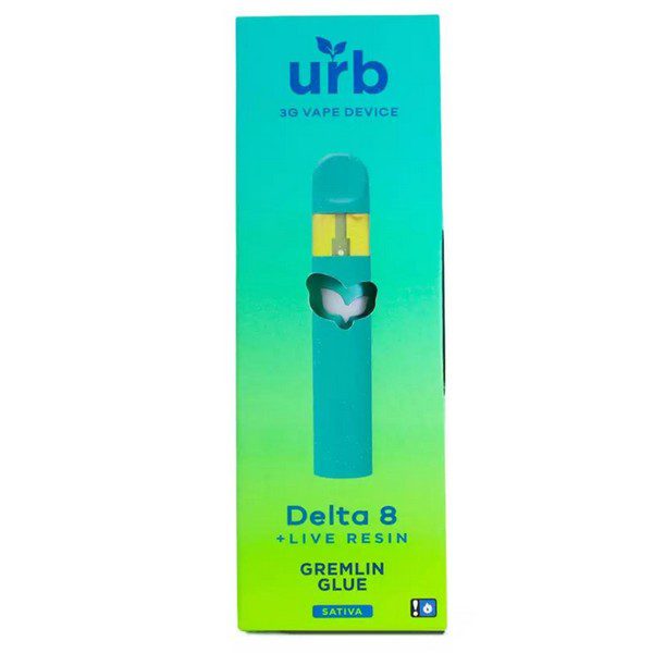 URB Delta 8 Live Resin Disposable 3G strain: Gremlin Glue (Sativa)