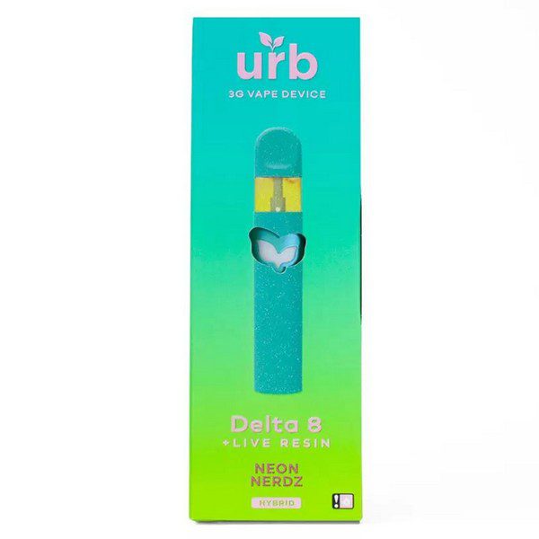 URB Delta 8 Live Resin Disposable 3G strain: Neon Nerdz (Hybrid)