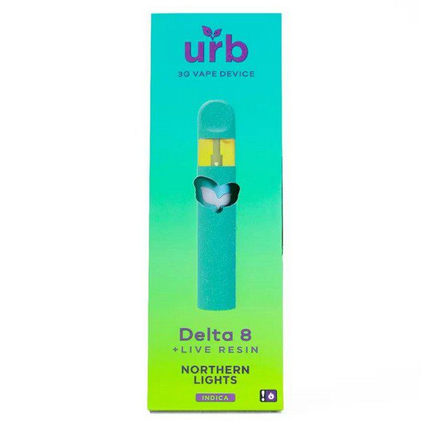 URB Delta 8 Live Resin Disposable 3G strain: Northern Lights (Indica)