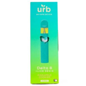 URB Delta 8 Live Resin Disposable 3G strain: Pineapple Cookies (Hybrid)