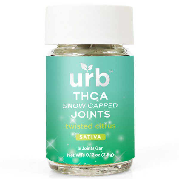 URB THC-A Snow Capped Joints 3.5G | 5ct Strain: Twisted Citrus (Sativa)