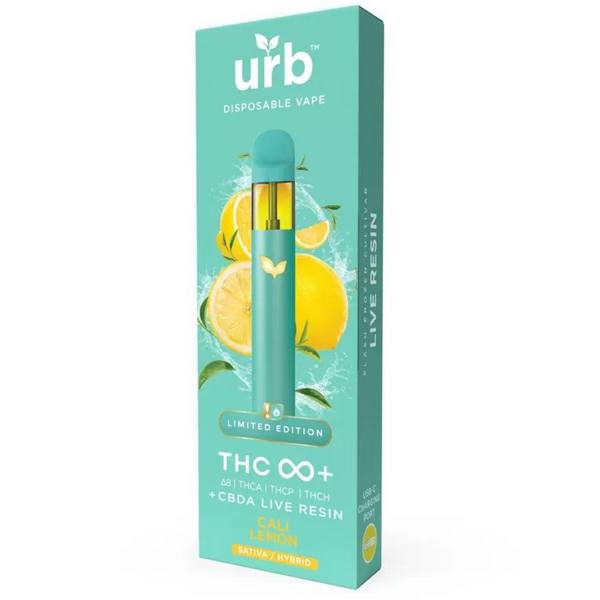 URB THC Infinity+ Limited Edition Disposable 3G Strain: Cali Lemon (Sativa/Hybrid)